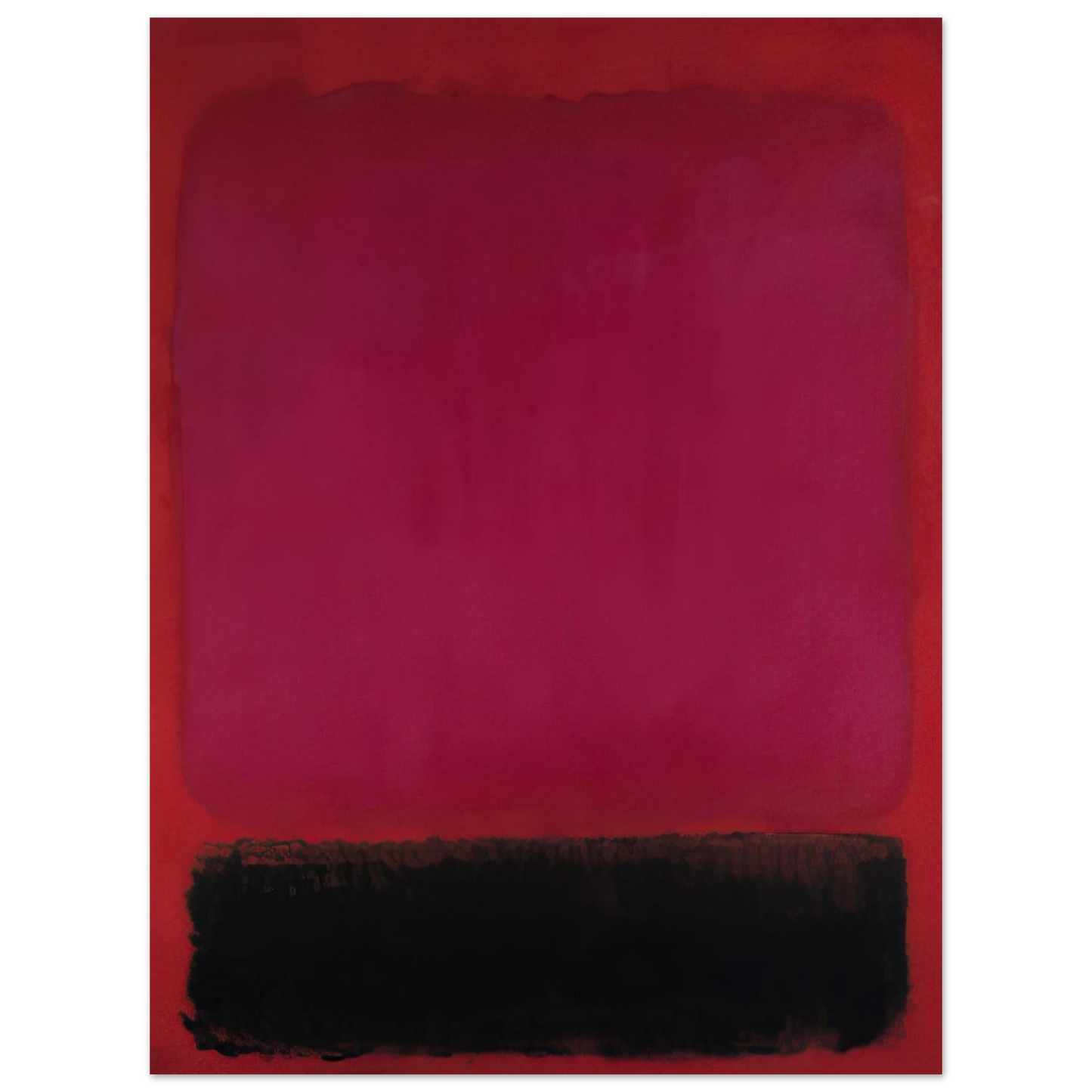 Mark Rothko - Untitled - 1967 Wall Art - 60x80 cm / 24x32 inches - Premium Wooden Framed Poster With Fine Art Paper-canvas - White frame