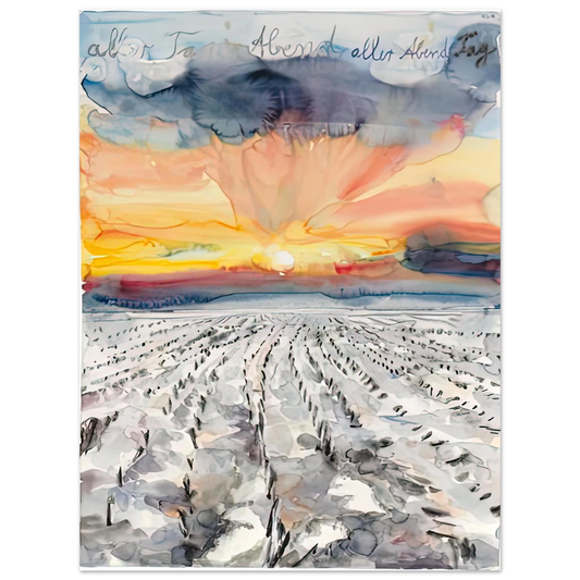 Anselm Kiefer - THE EVENING OF ALL DAYS THE DAY OF ALL EVENINGS 2014  75x100 cm / 30x40inches Fine Art Poster