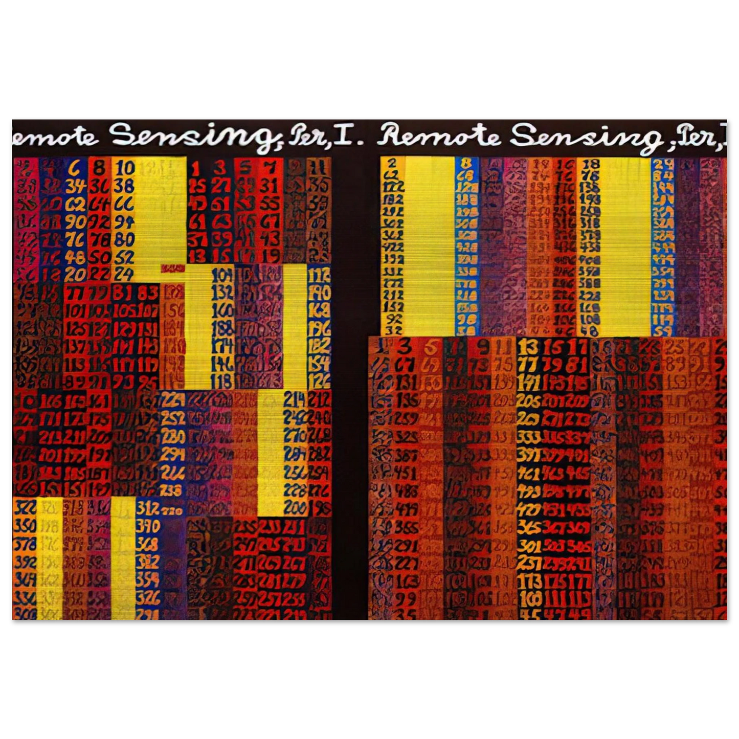 Remote Sensing, Per I  II - 1979 - Alfred Jensen Brushed Aluminum Print - 70x100 cm / 28x40 inches | Alfred Jensen Aluminum Print | Alfred Jensen Prints