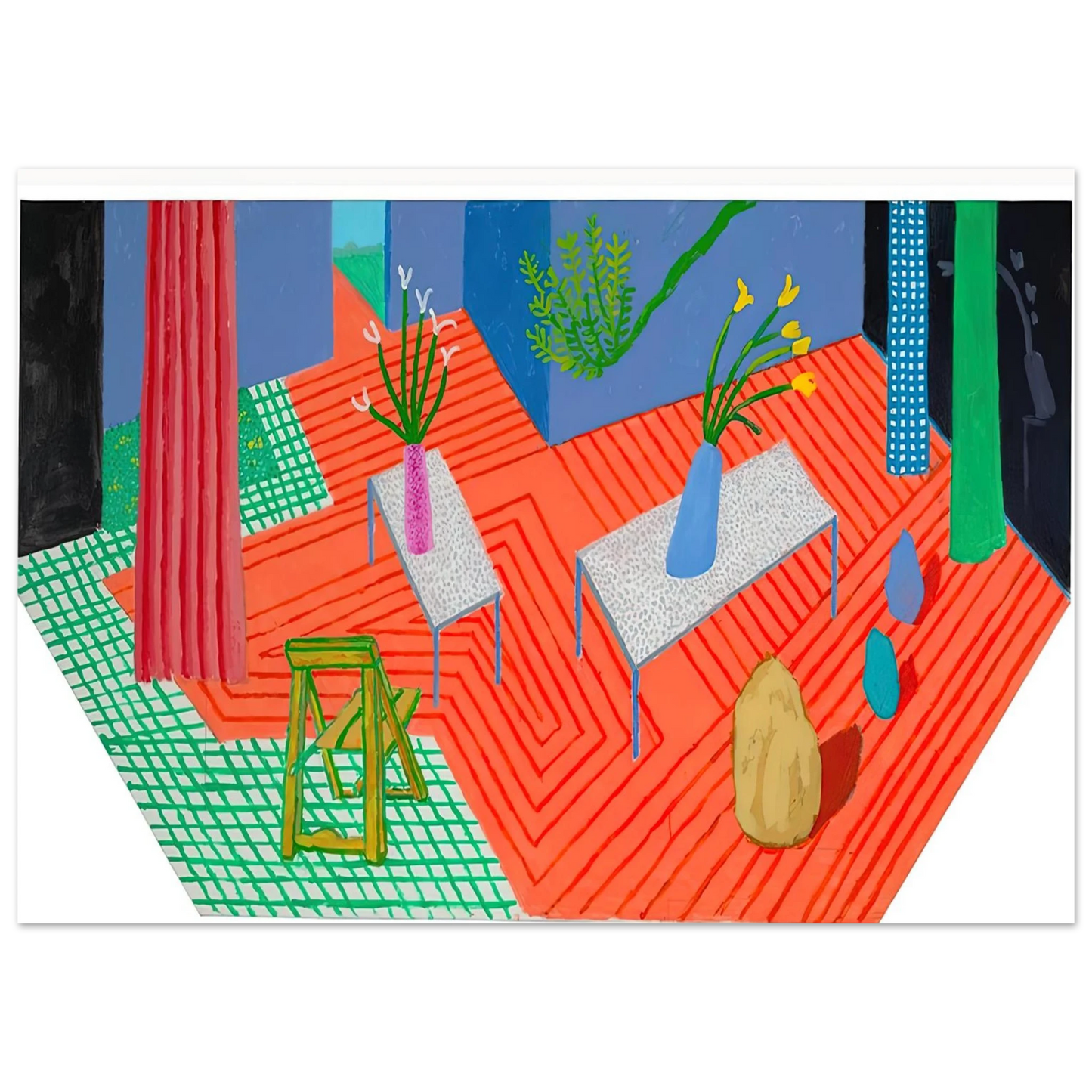 David Hockney - David Hockney Wall art - 21x29.7 cm / 8x12" - Premium Wooden Framed Poster With Fine Art Paper-canvas - Wood frame