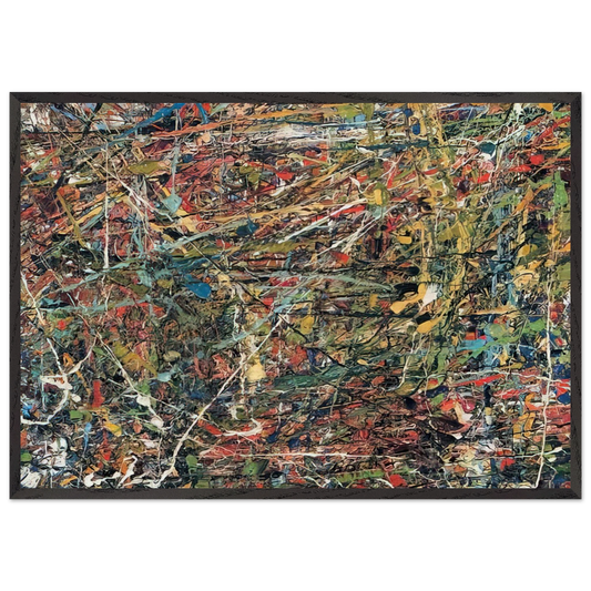 Untitled Composition - Jean-Paul Riopelle 70x100 cm / 28x40 inches Framed Art Print – Black Wooden Frame