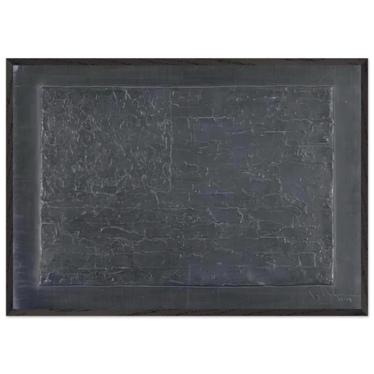 FLAG ULAE 74 - Jasper Johns 70x100 cm / 28x40 inches Framed Art Print – Black Wooden Frame