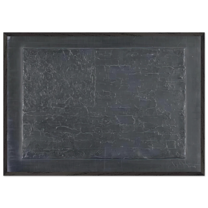 FLAG ULAE 74 - Jasper Johns 70x100 cm / 28x40 inches Framed Art Print – Black Wooden Frame