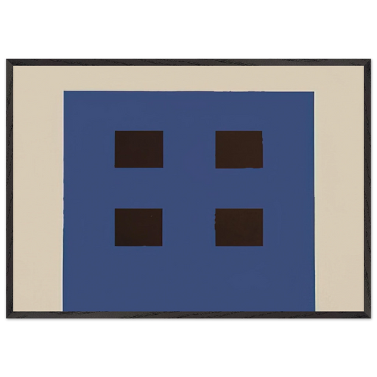 Apartment House - 1981 - Peter Halley 70x100 cm / 28x40 inches Framed Art Print – Black Wooden Frame