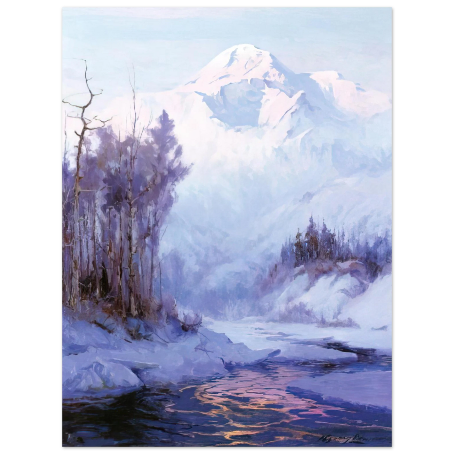 Sydney Laurence - The Breakup - Romanticism  75x100 cm / 30x40inches Fine Art Poster