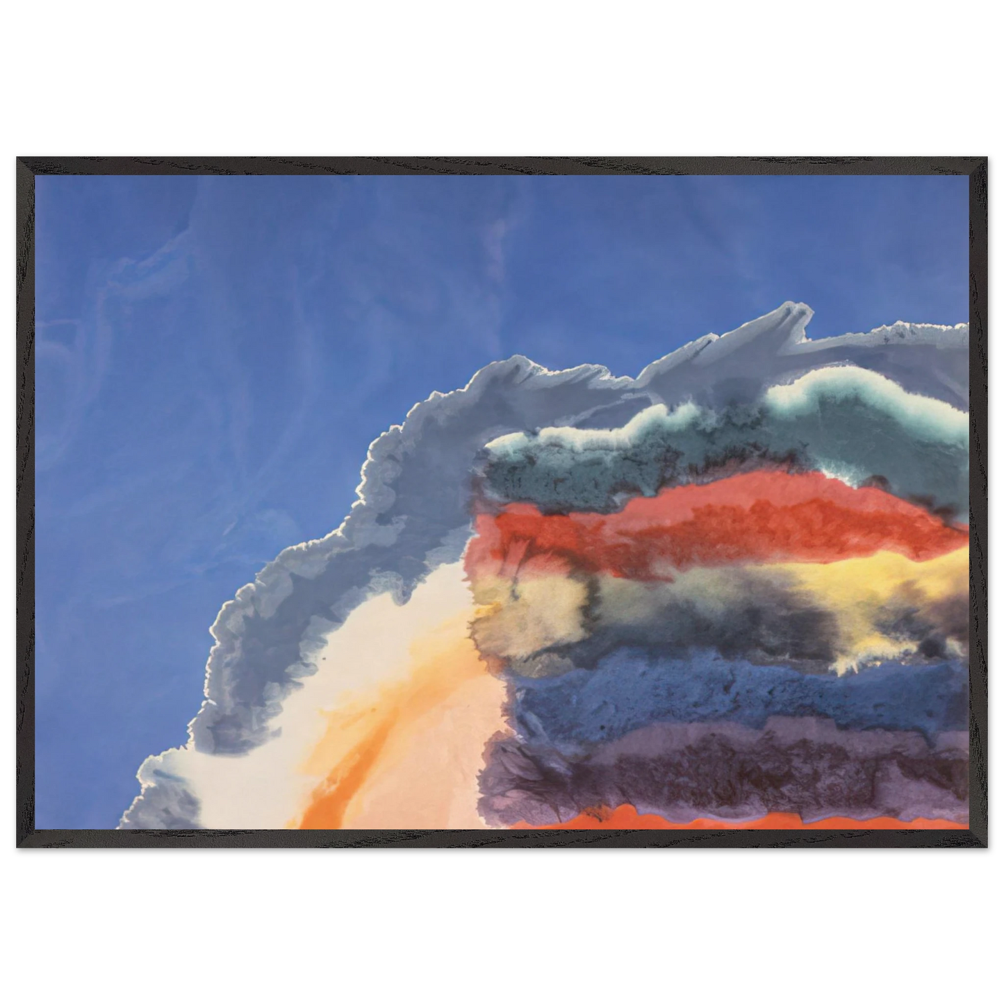 Shenandoah - 1970 - Ronnie Landfield 70x100 cm / 28x40 inches Framed Art Print – Black Wooden Frame