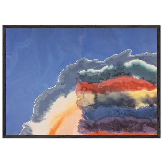 Shenandoah - 1970 - Ronnie Landfield 70x100 cm / 28x40 inches Framed Art Print – Black Wooden Frame