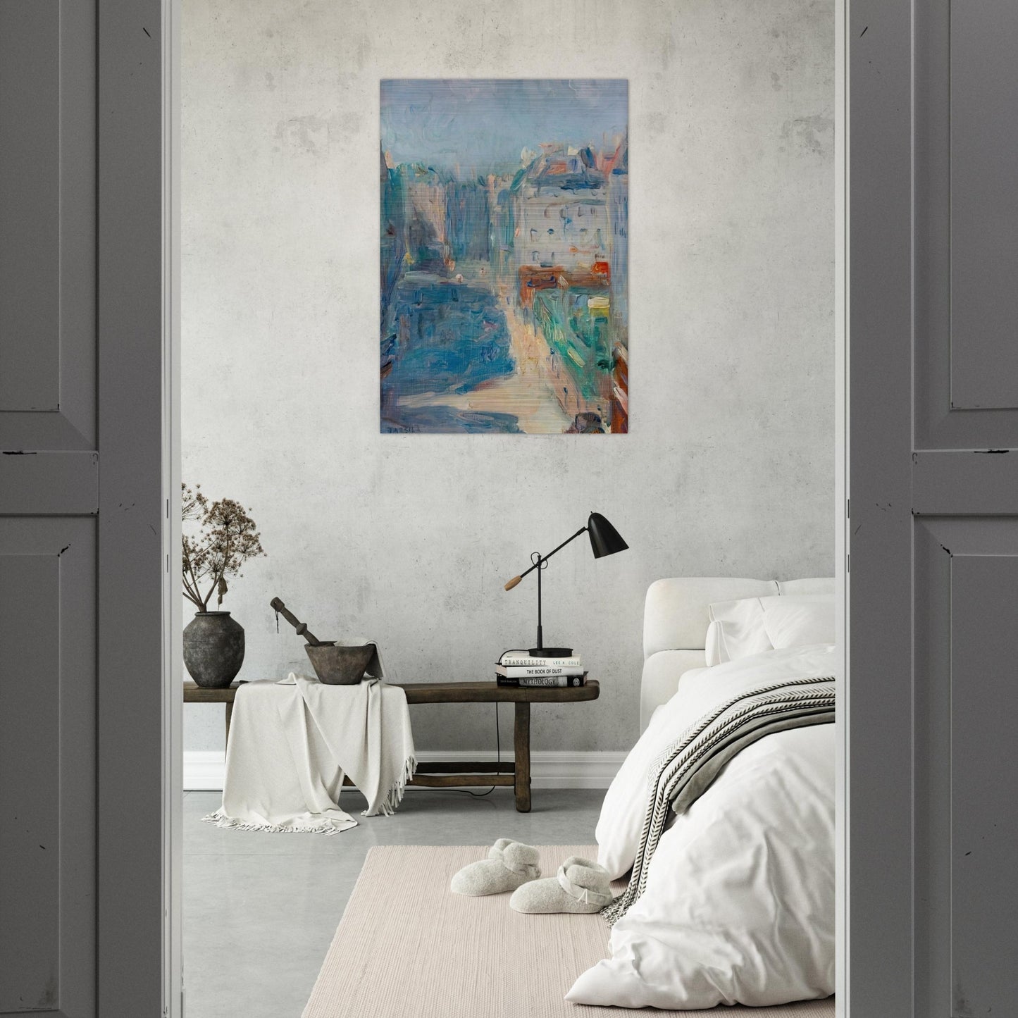 View of the Paris Hotel - Tarsila do Amaral Brushed Aluminum Print - 70x100 cm / 28x40 inches | Tarsila do Amaral Aluminum Print | Tarsila do Amaral Prints