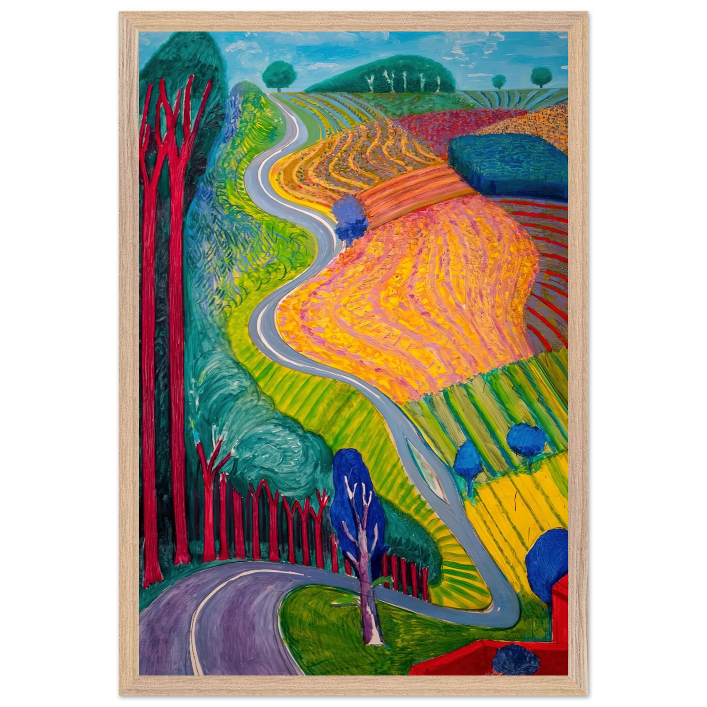 David Hockney - David Hockney Wall art - A3 (29.7 x 42  cm) - Fine Art Poster-canvas - -