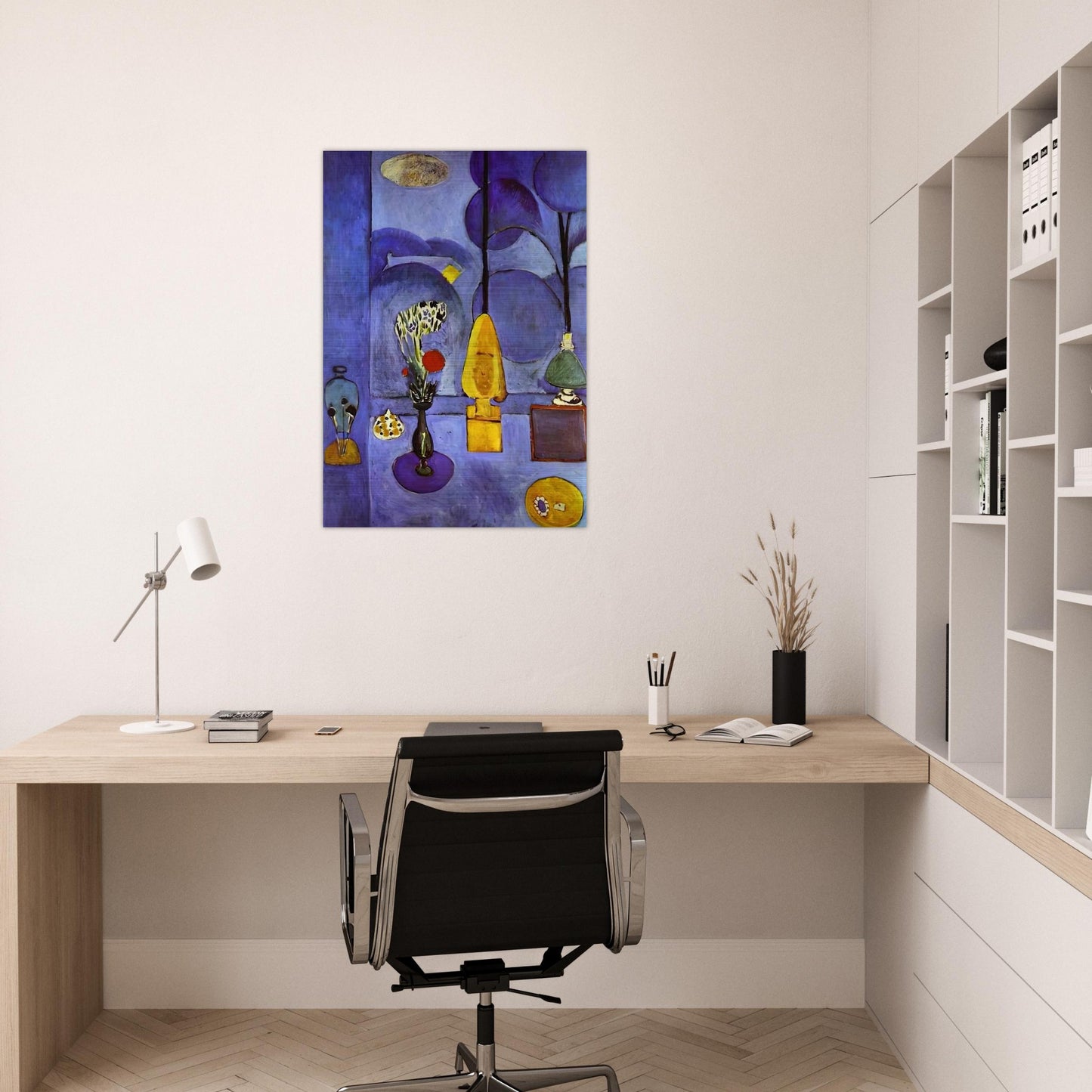 THE BLUE WINDOW 1911 - Henri Matisse Brushed Aluminum Print - 70x100 cm / 28x40 inches | Henri Matisse Aluminum Print | Henri Matisse Prints