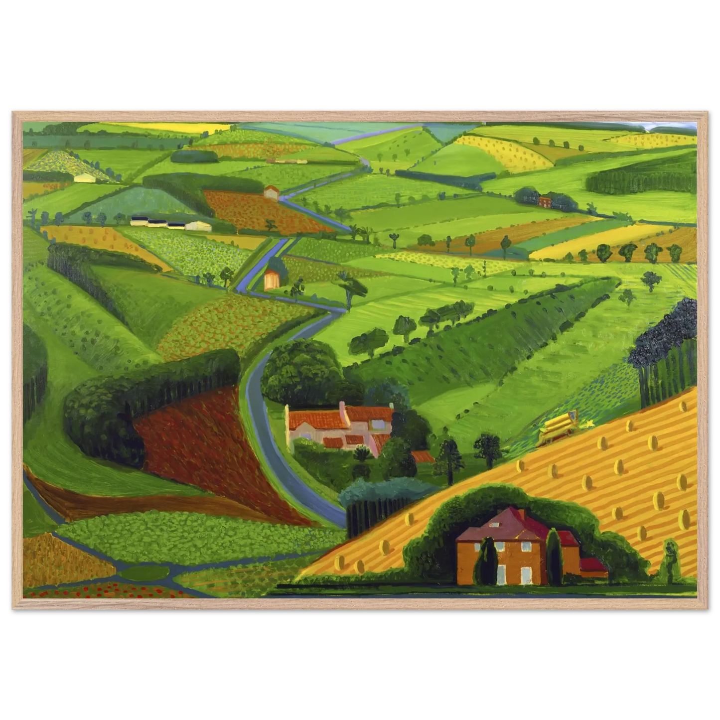 David Hockney - David Hockney Wall art - 30x45 cm / 12x18 Inches - Premium Wooden Framed Poster With Fine Art Paper - Black frame