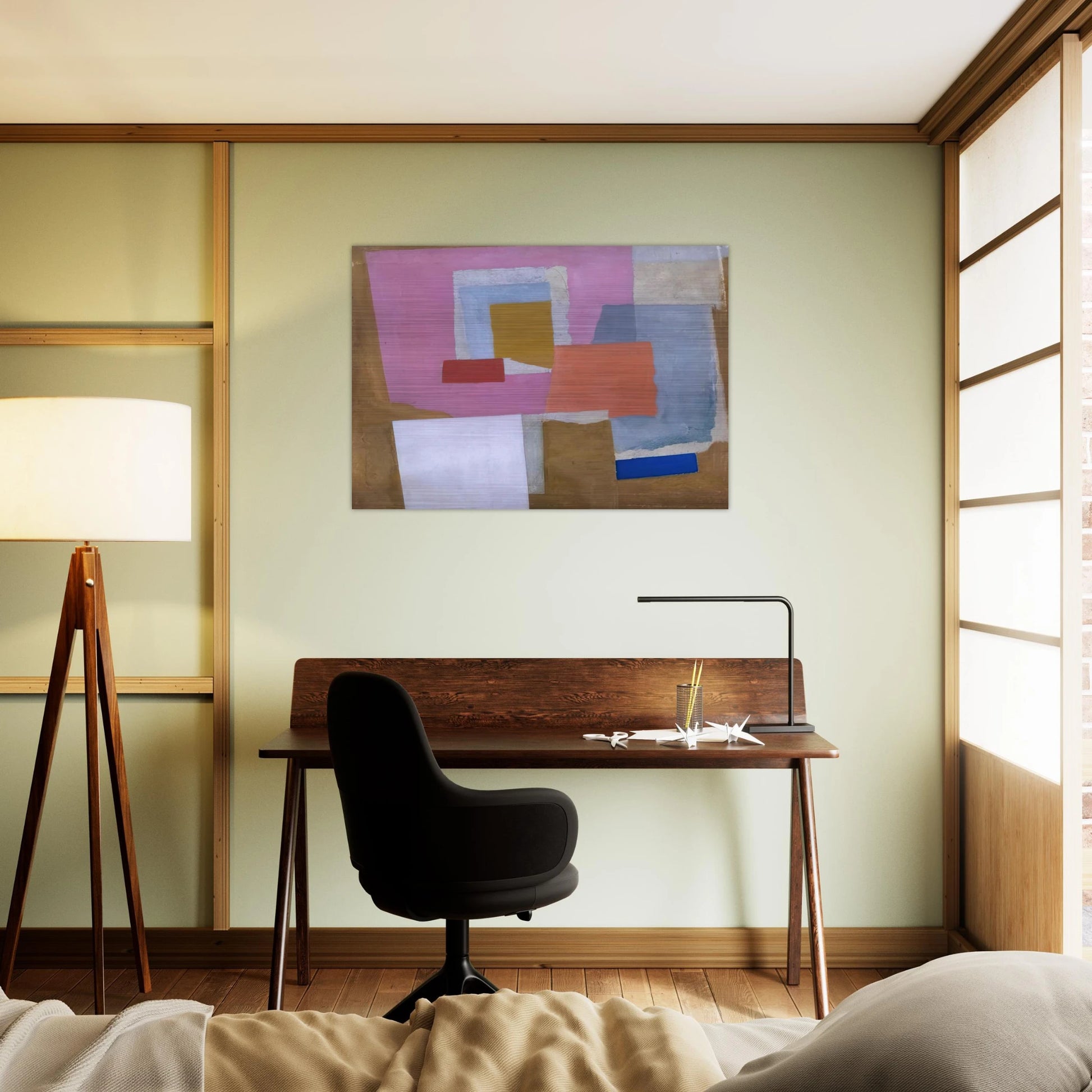 1924 first abstract painting, Chelsea - 1924 - Ben Nicholson Brushed Aluminum Print - 70x100 cm / 28x40 inches | Ben Nicholson Aluminum Print | Ben Nicholson Prints