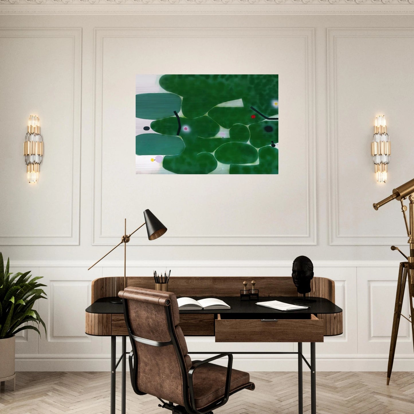 THE GREEN EARTH 1980 - Victor Pasmore Brushed Aluminum Print - 70x100 cm / 28x40 inches | Victor Pasmore Aluminum Print | Victor Pasmore Prints