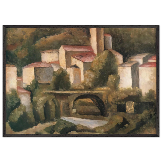 SAN GIACOMO DI VARALLO 1924 - Carlo Carra 70x100 cm / 28x40 inches Framed Art Print – Black Wooden Frame