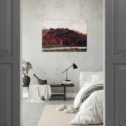 The Village of La Coche-Blond, Evening - claude monet Acrylic Print - 70x100 cm / 28x40″ inches