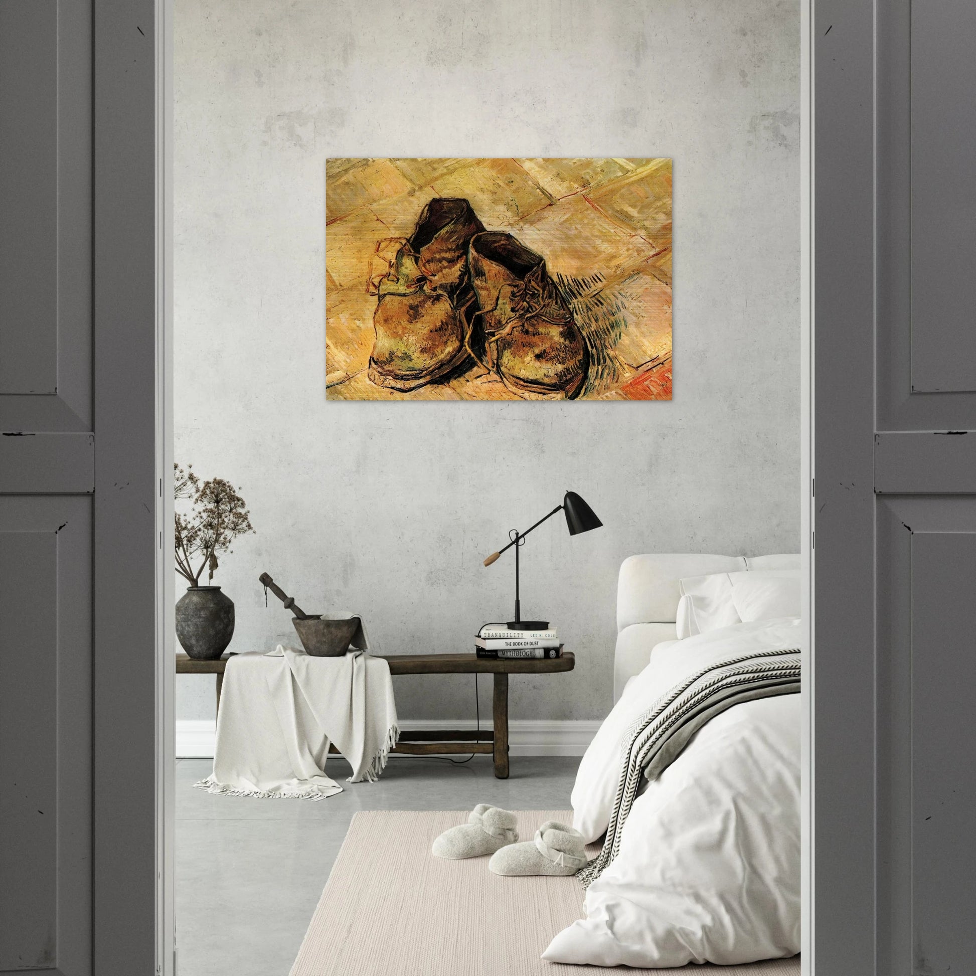 A Pair of Shoes - Vincent van Gogh Brushed Aluminum Print - 70x100 cm / 28x40 inches | Vincent van Gogh Aluminum Print | Vincent van Gogh Prints