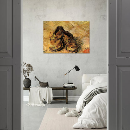 A Pair of Shoes - Vincent van Gogh Brushed Aluminum Print - 70x100 cm / 28x40 inches | Vincent van Gogh Aluminum Print | Vincent van Gogh Prints