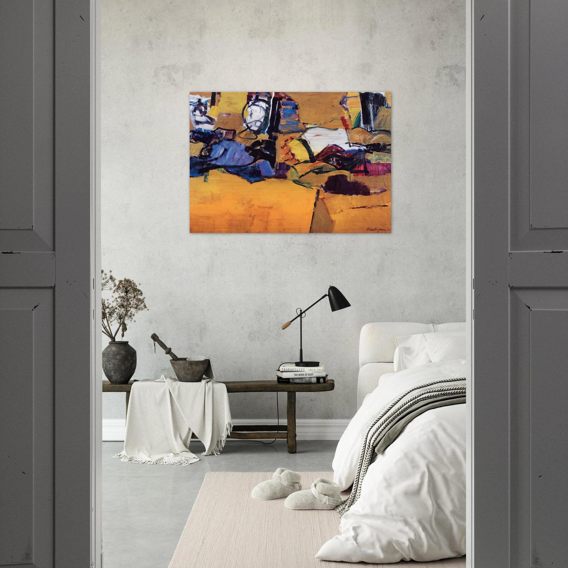 NEW ENGLAND OCTOBER 1957 1957 - Grace Hartigan Brushed Aluminum Print - 70x100 cm / 28x40 inches | Grace Hartigan Aluminum Print | Grace Hartigan Prints