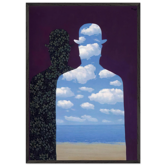 HIGH SOCIETY 1962 - Rene Magritte 70x100 cm / 28x40 inches Framed Art Print – Black Wooden Frame