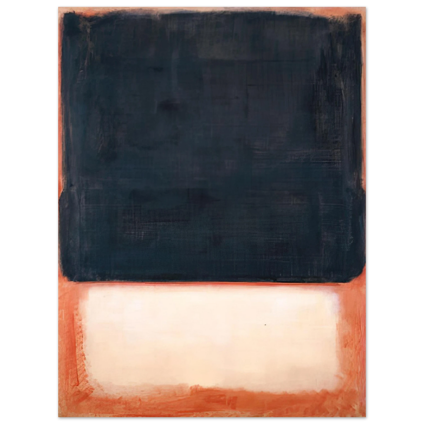Mark Rothko - No. 7 Dark Over Light - 1954 Wall Art - 60x80 cm / 24x32 inches - Premium Wooden Framed Poster With Fine Art Paper-canvas - Black frame