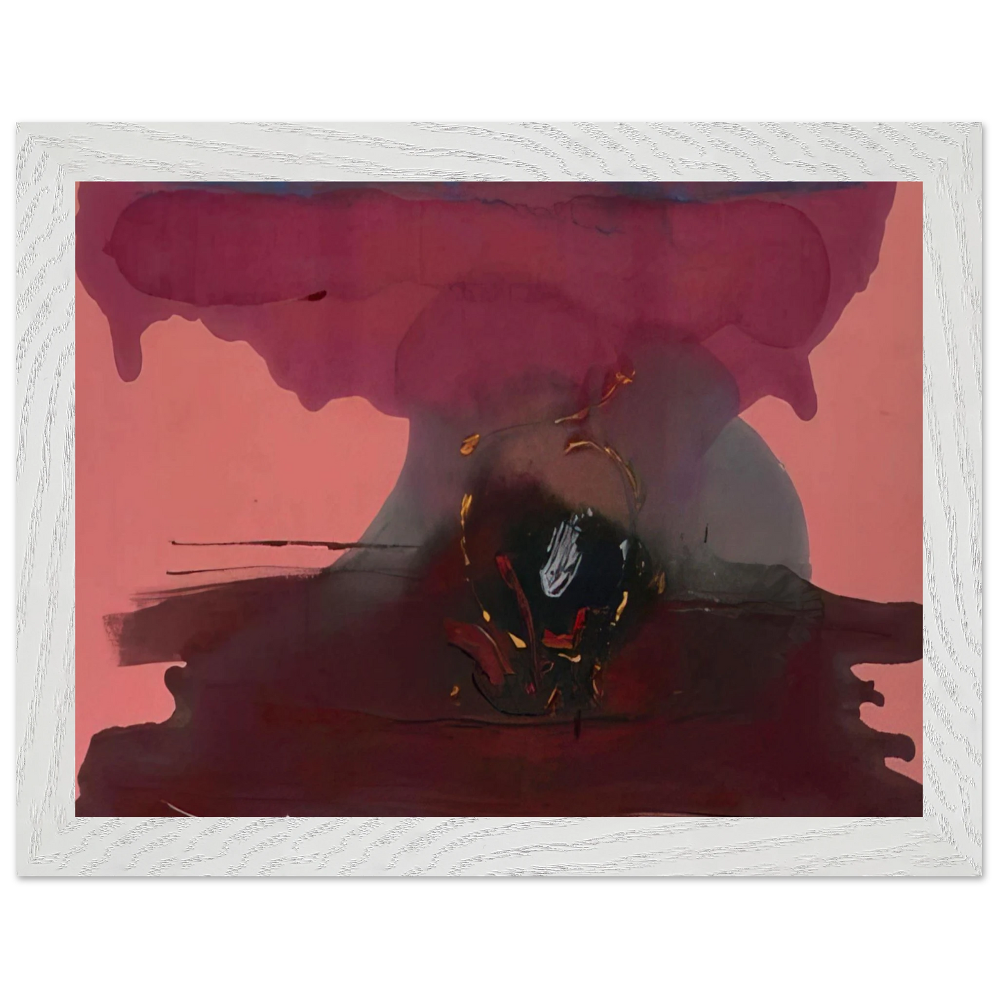 Helen Frankenthaler - Harbinger - 1986 Wall art - A1 (59.4 x 84.1  cm) - Premium Wooden Framed Poster With Fine Art Paper-canvas - White frame