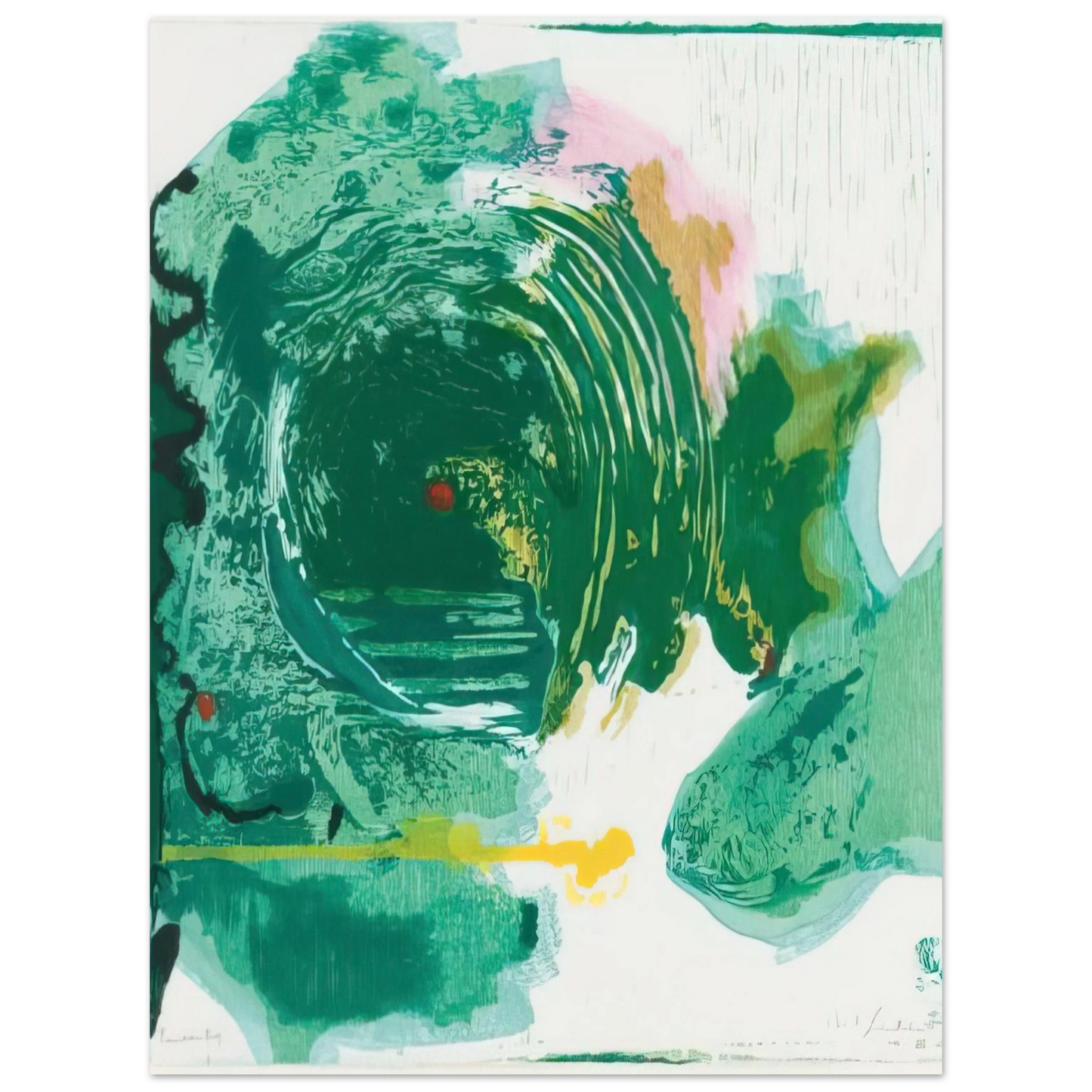 Helen Frankenthaler - Radius - 1993 Wall art - 50x70 cm / 20x28 inches - Premium Wooden Framed Poster With Fine Art Paper-canvas - Wood frame
