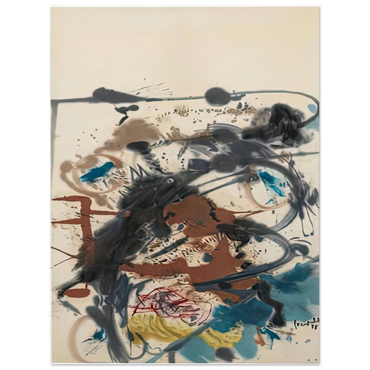Helen Frankenthaler - Winter Hunt, 1958- Wall Art - 21x29.7 cm / 8x12" - Fine Art Poster-canvas - -