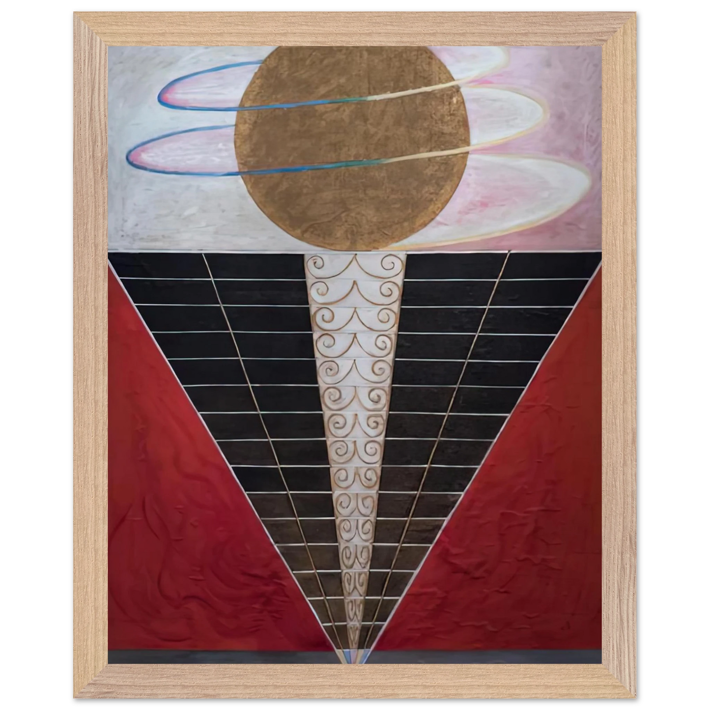 Hilma af Klint - ALTARPIECE NO 2 1915 Wall art - 13x18 cm / 5x7 inches - Premium Wooden Framed Poster With Fine Art Paper-canvas - Black frame
