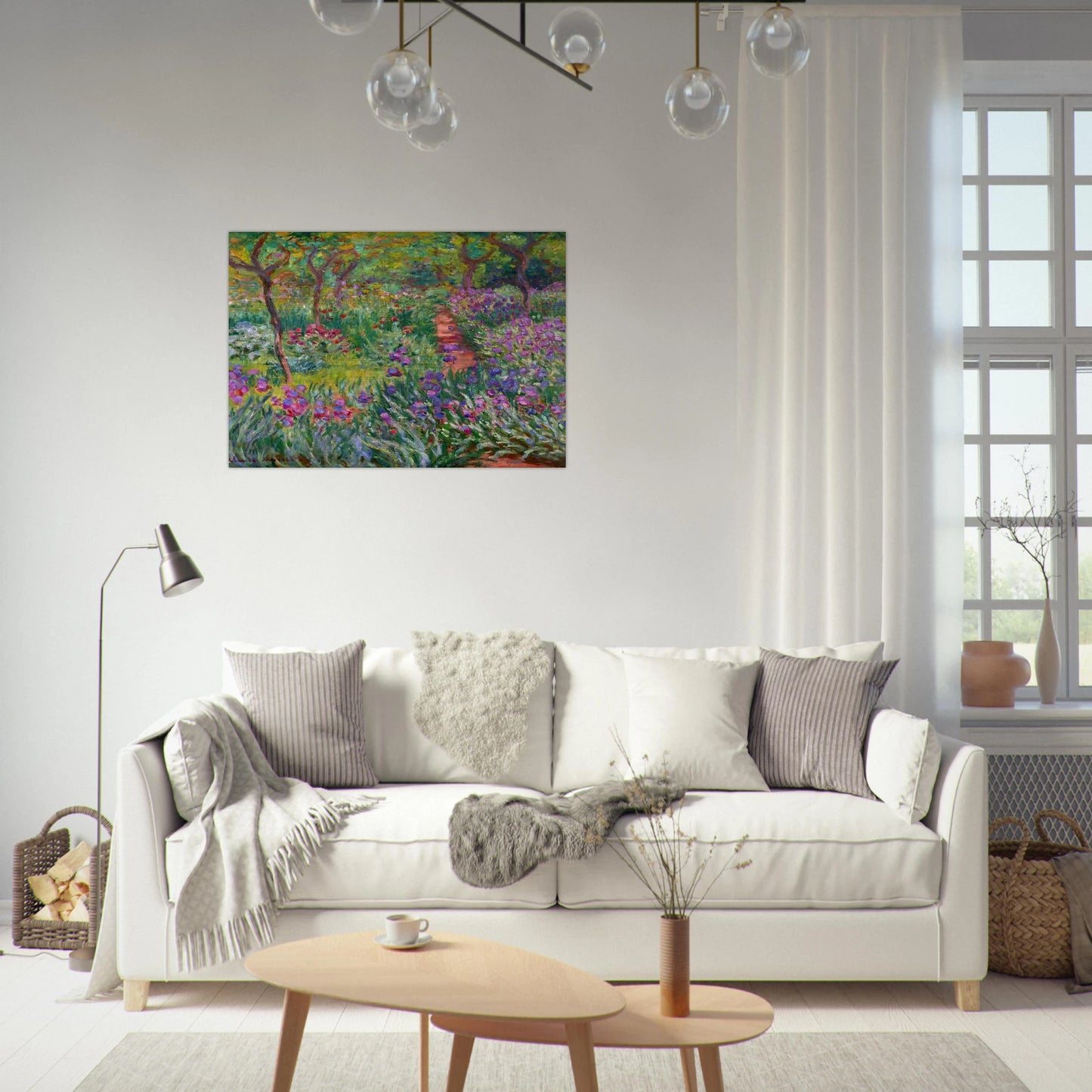 The Iris Garden at Giverny - claude monet Brushed Aluminum Print - 70x100 cm / 28x40 inches | claude monet Aluminum Print | claude monet Prints