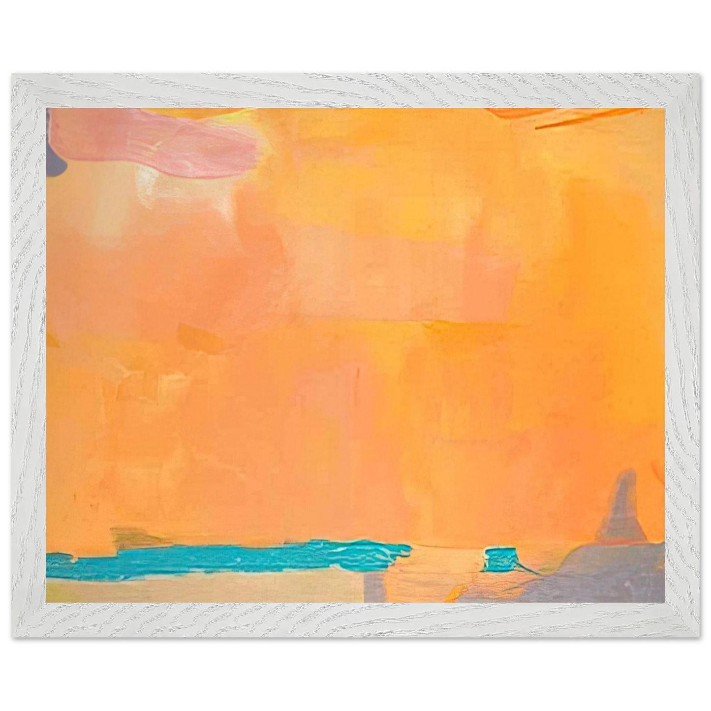 Helen Frankenthaler - Royal Fireworks - 1975 Wall art - 21x29.7 cm / 8x12" - Premium Wooden Framed Poster With Fine Art Paper-canvas - Wood frame