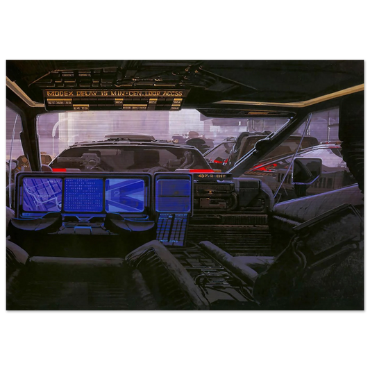 Syd Mead - Syd Mead Brushed Aluminum Print - 70x100 cm / 28x40 inches | Syd Mead Aluminum Print | Syd Mead Prints