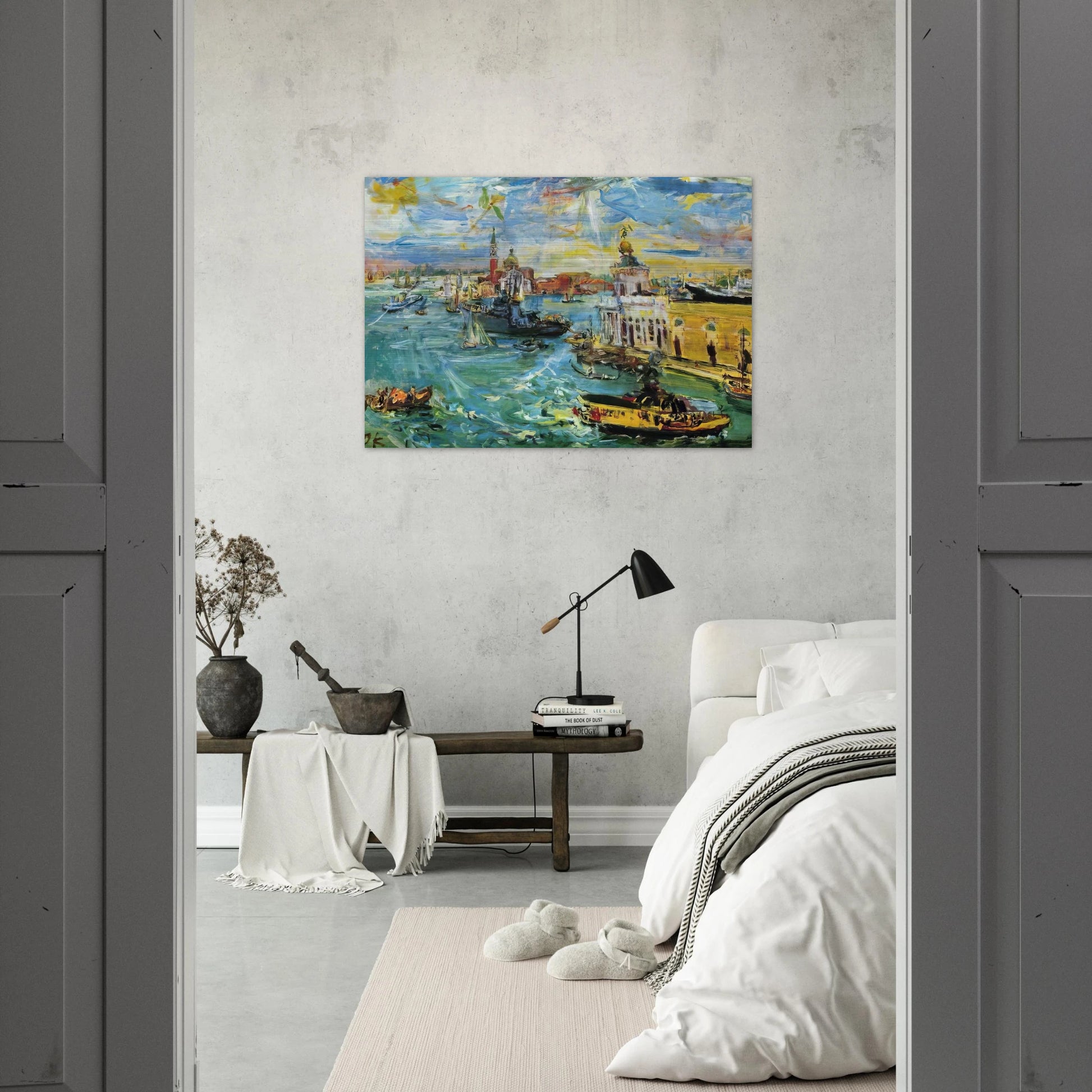 VENICE DOGANA 1948 - OSKAR KOKOSCHKA Brushed Aluminum Print - 70x100 cm / 28x40 inches | OSKAR KOKOSCHKA Aluminum Print | OSKAR KOKOSCHKA Prints