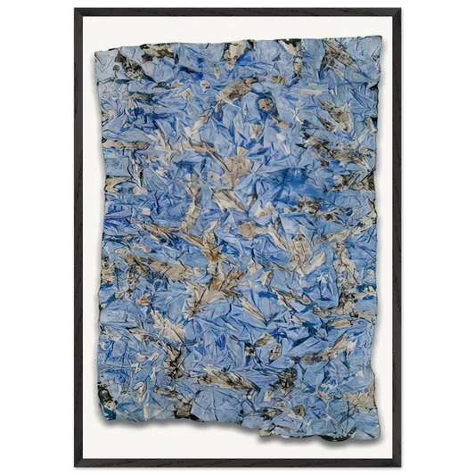 Untitled - 1982 N4 - Simon Hantai 70x100 cm / 28x40 inches Framed Art Print – Black Wooden Frame