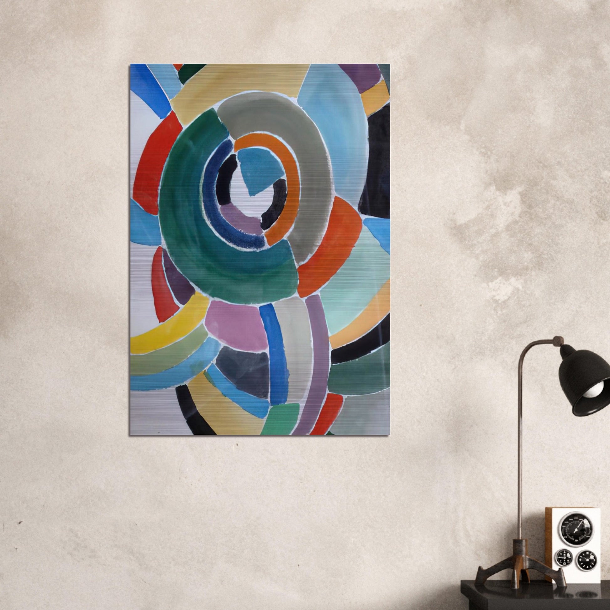 ORFIZME - Sonia Delaunay Brushed Aluminum Print - 70x100 cm / 28x40 inches | Sonia Delaunay Aluminum Print | Sonia Delaunay Prints