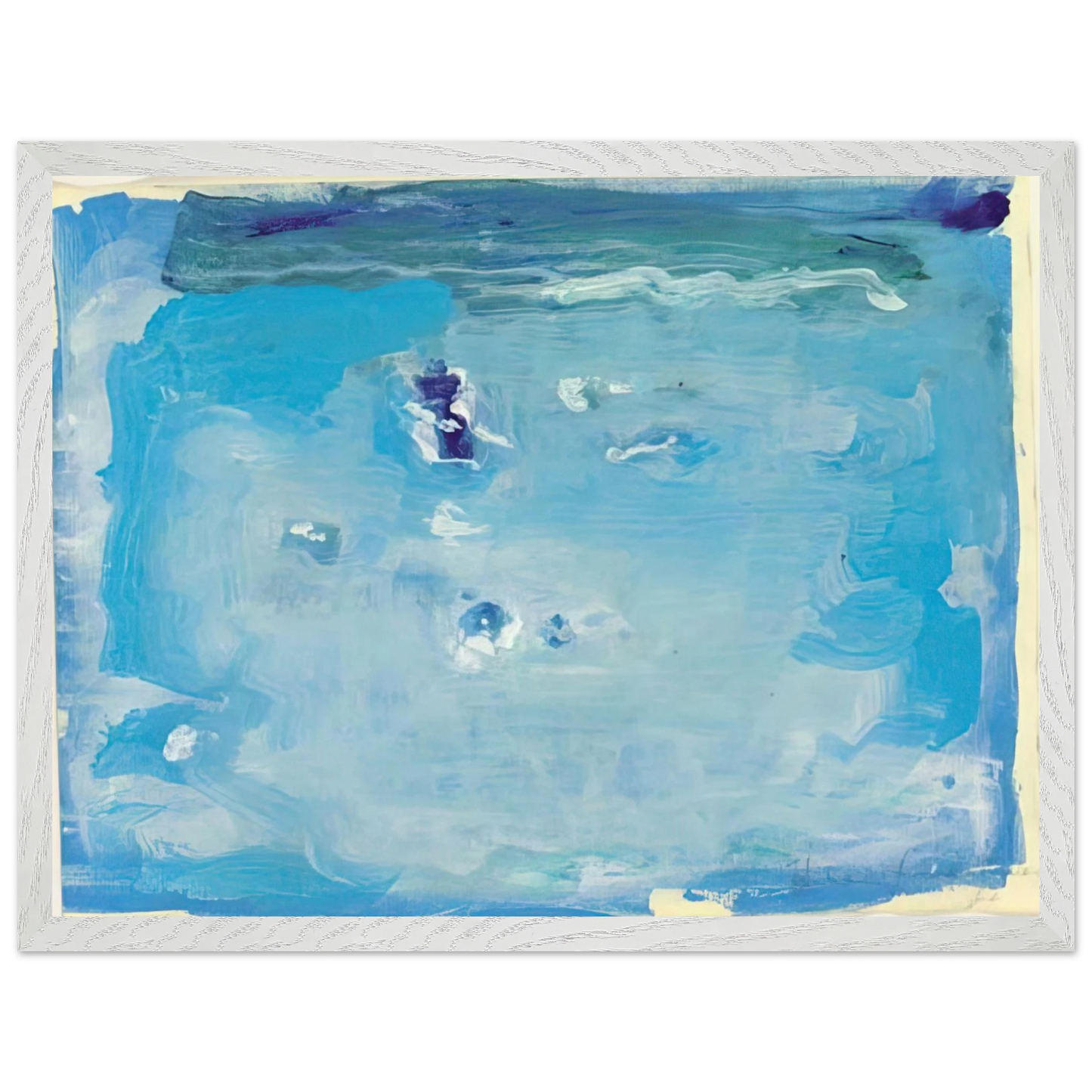 Helen Frankenthaler - Untitled - Color Field Painting, Lyrical Abstraction Wall art - 40x50 cm / 16x20 inches - Premium Wooden Framed Poster With Fine Art Paper-canvas - White frame