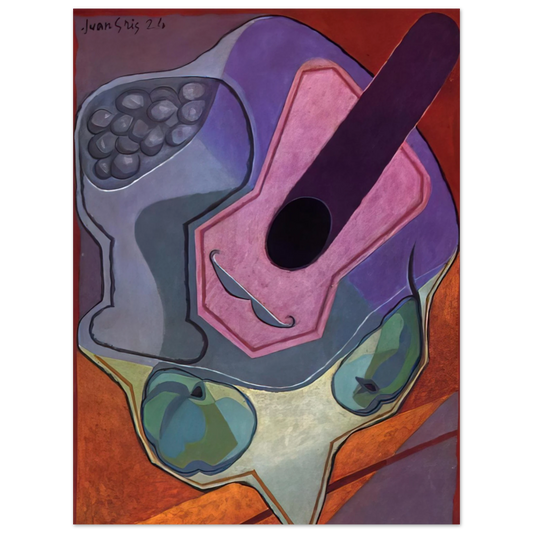 Juan Gris - VIOLIN WITH FRUIT 1924  75x100 cm / 30x40inches Fine Art Poster