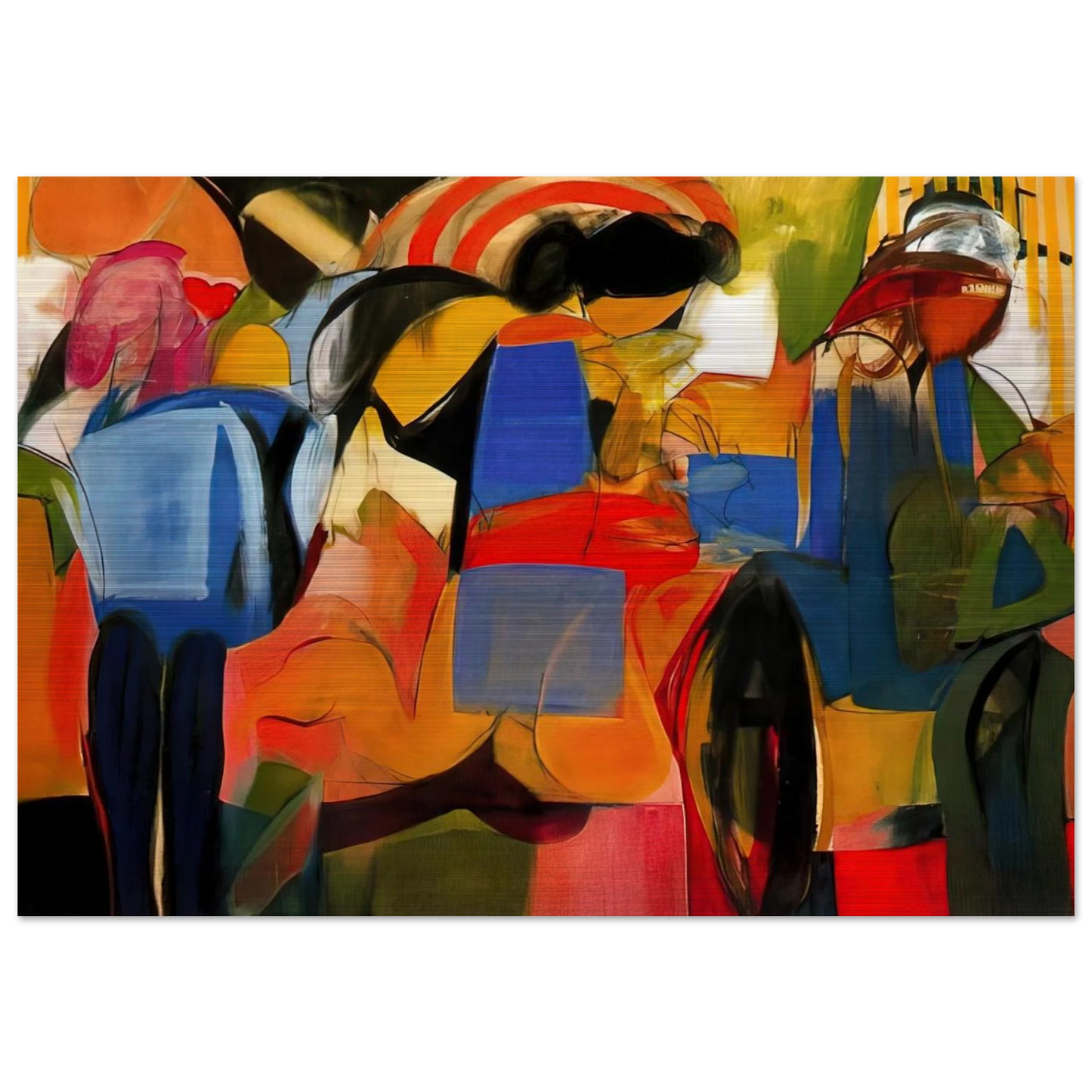 Facade - Abstract Expressionism - Miriam Schapiro Brushed Aluminum Print - 70x100 cm / 28x40 inches | Miriam Schapiro Aluminum Print | Miriam Schapiro Prints
