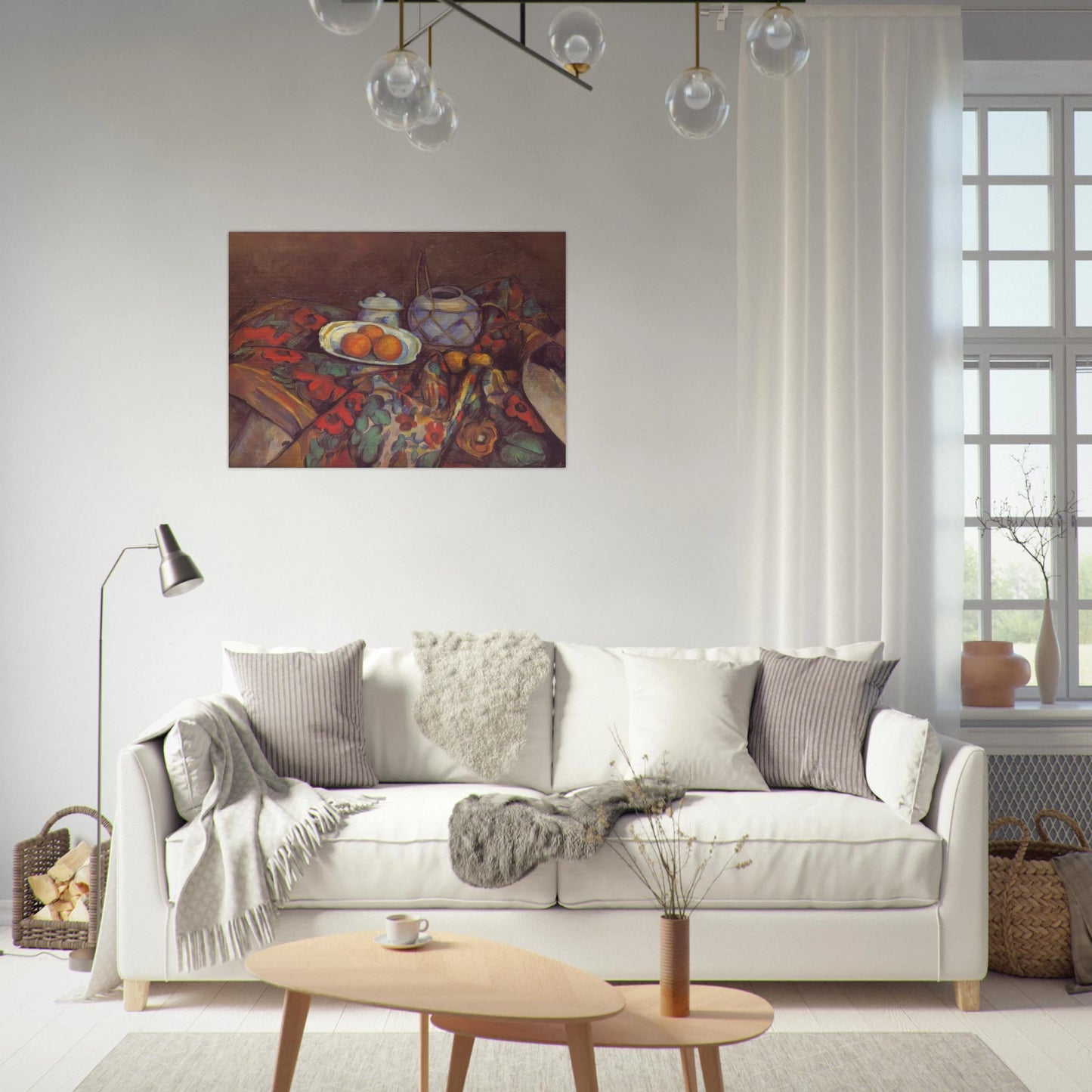 Still Life with Oranges - Paul Cézanne Brushed Aluminum Print - 70x100 cm / 28x40 inches | Paul Cézanne Aluminum Print | Paul Cézanne Prints