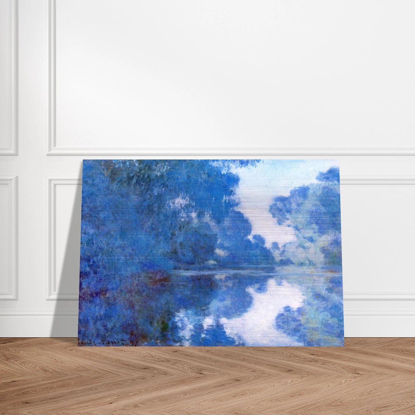 Morning on the Seine - claude monet Brushed Aluminum Print - 70x100 cm / 28x40 inches | claude monet Aluminum Print | claude monet Prints