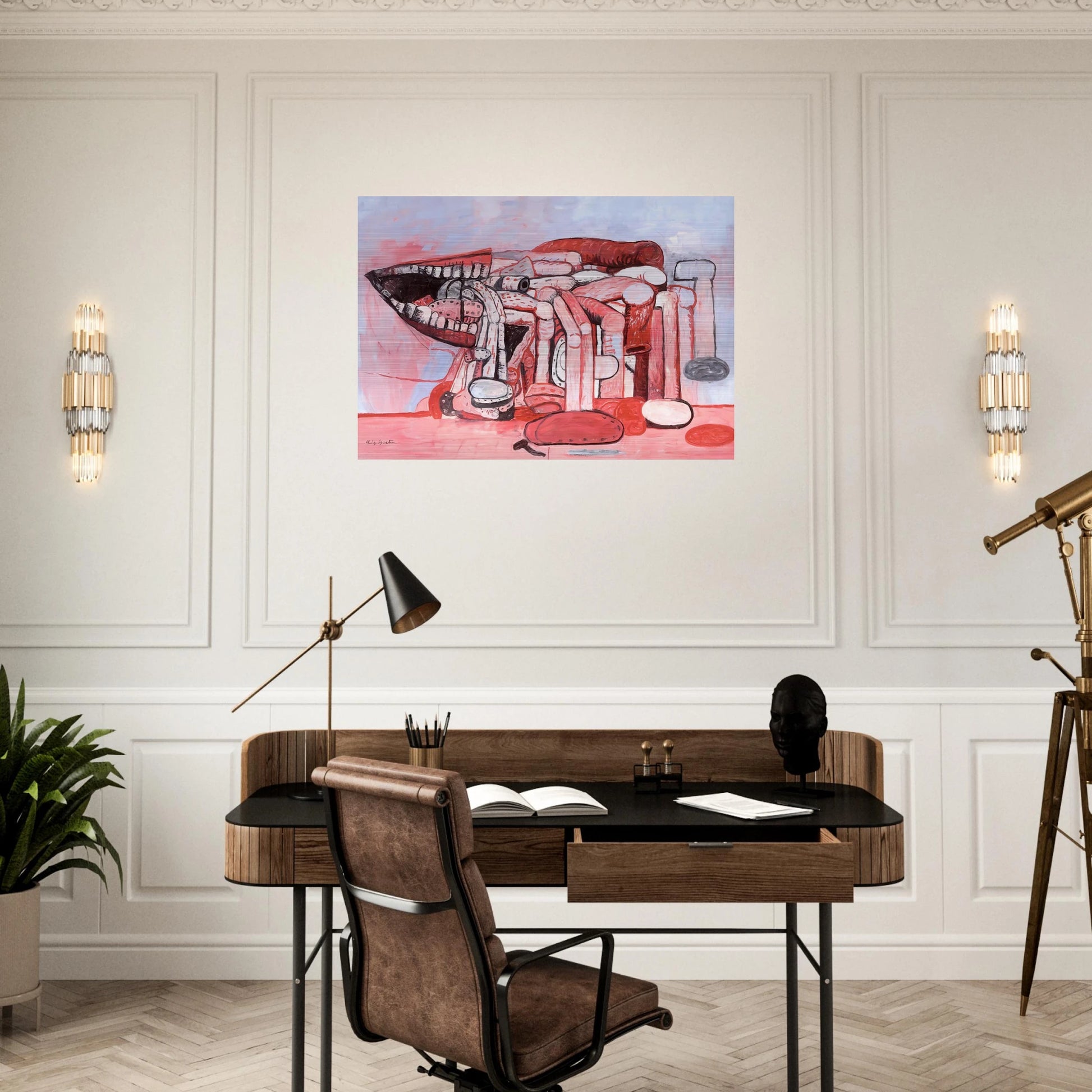 PAINTER S FORMS NO 2 1978 - Philip Guston Brushed Aluminum Print - 70x100 cm / 28x40 inches | Philip Guston Aluminum Print | Philip Guston Prints