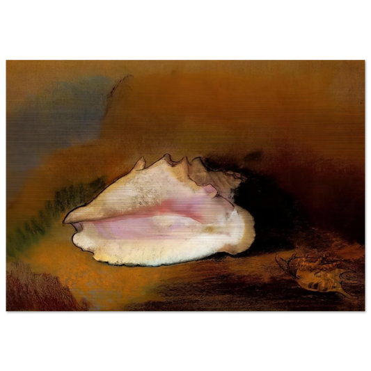 THE SEASHELL 1912 1 - Odilon Redon Brushed Aluminum Print - 70x100 cm / 28x40 inches | Odilon Redon Aluminum Print | Odilon Redon Prints