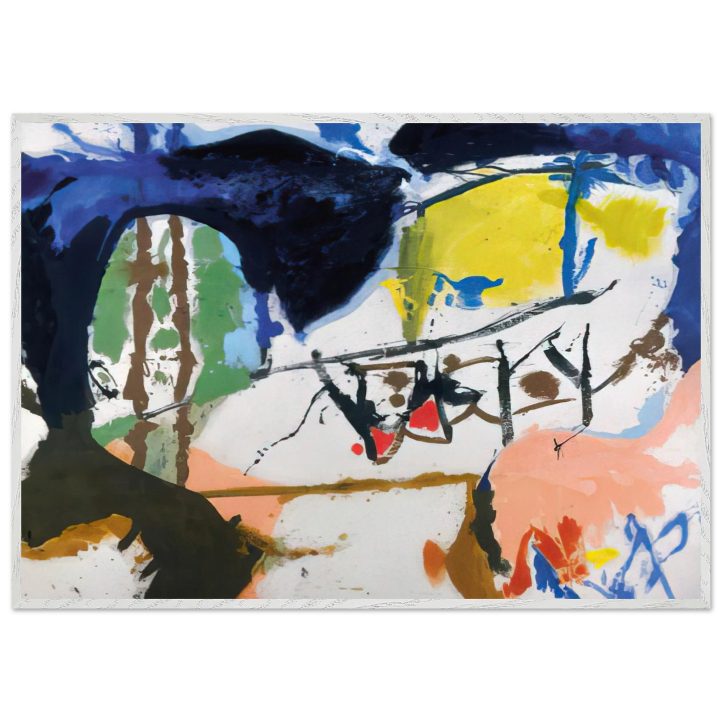 Helen Frankenthaler - Acres - 1959 Wall art - 40x50 cm / 16x20 inches - Fine Art Poster-canvas - -