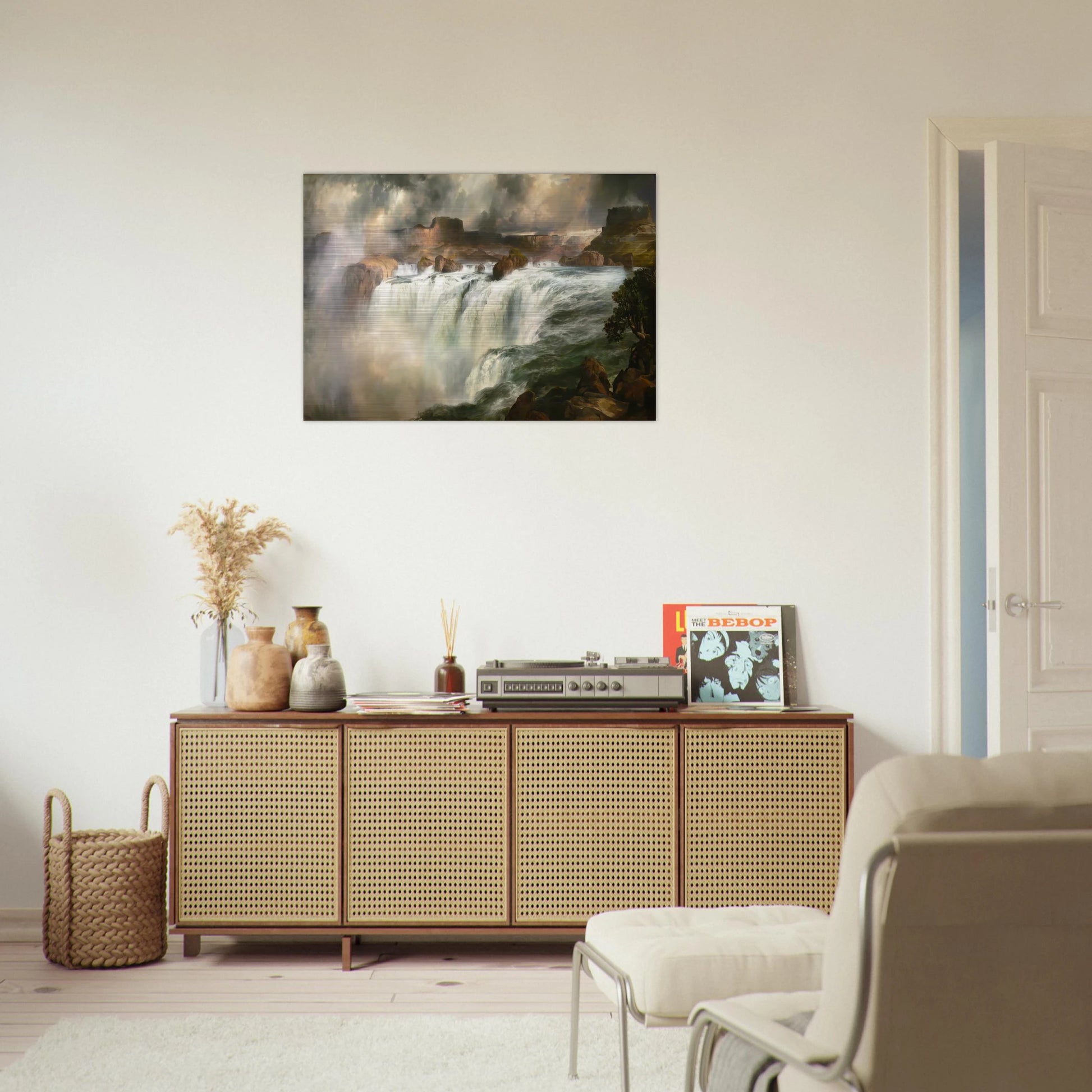 Shenandoah River - Thomas Moran Brushed Aluminum Print - 70x100 cm / 28x40 inches | Thomas Moran Aluminum Print | Thomas Moran Prints