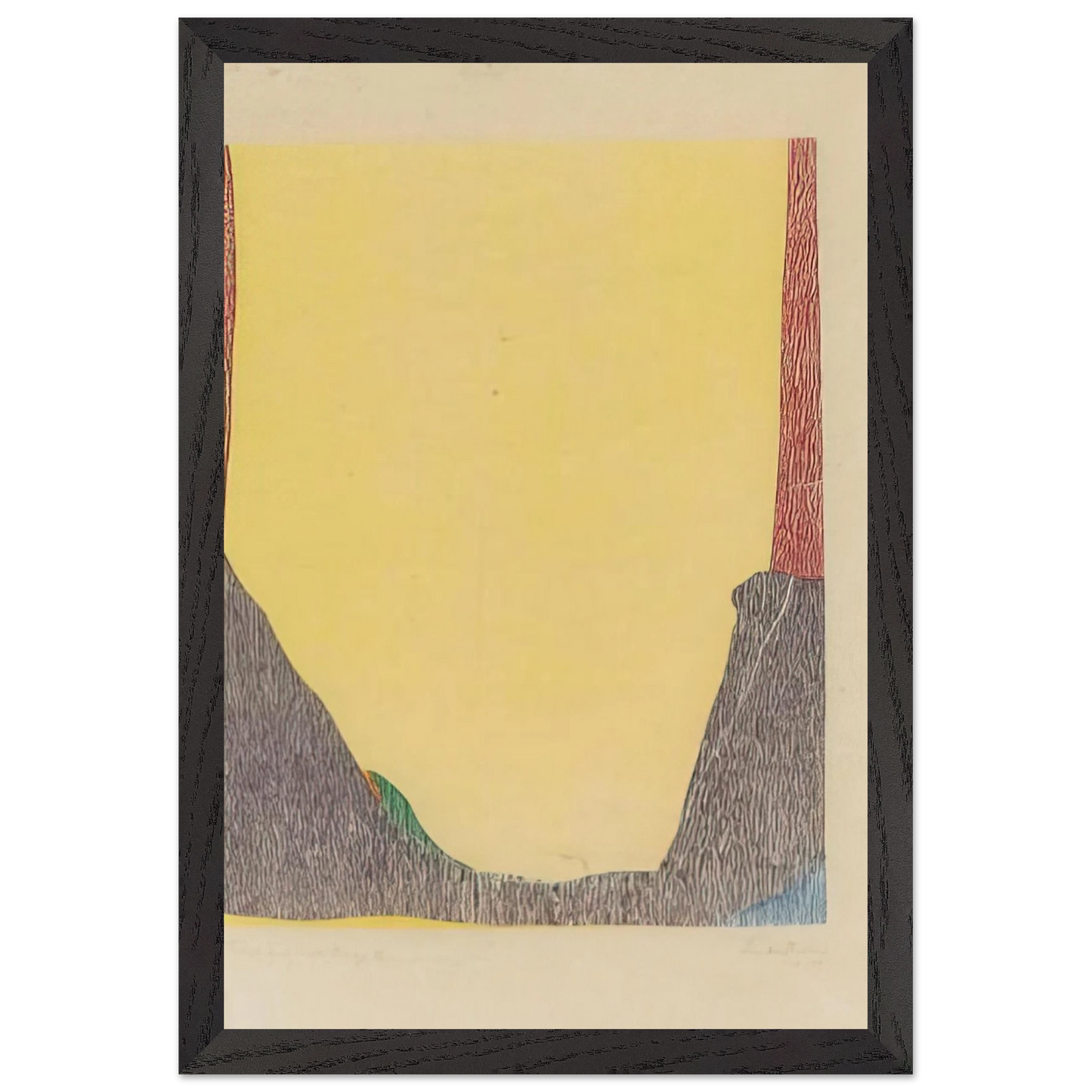 Helen Frankenthaler - East and Beyond - 1973 Wall art - 15x20 cm / 6x8 inches - Premium Wooden Framed Poster With Fine Art Paper-canvas - Wood frame