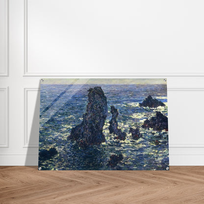The Pyramids, Cliffs at Belle-Ile - claude monet Acrylic Print - 70x100 cm / 28x40″ inches | claude monet Wall Art | claude monet Prints