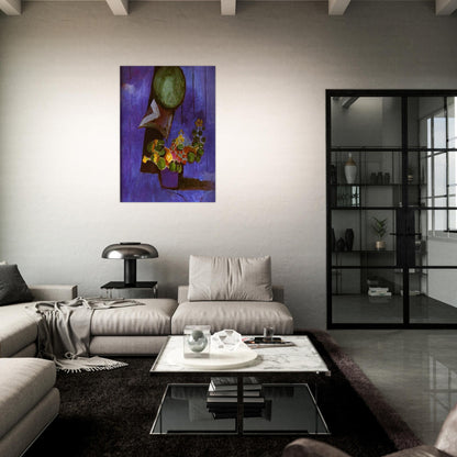 FLOWERS AND CERAMIC PLATE - Henri Matisse Brushed Aluminum Print - 70x100 cm / 28x40 inches | Henri Matisse Aluminum Print | Henri Matisse Prints
