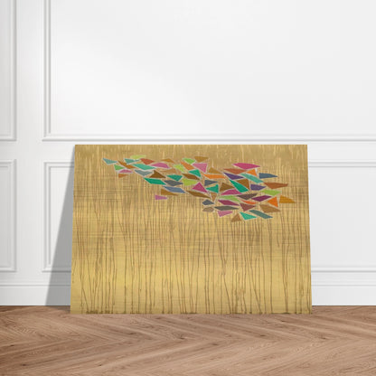Colors on Tan - 1975 - Robert Goodnough Brushed Aluminum Print - 70x100 cm / 28x40 inches | Robert Goodnough Aluminum Print | Robert Goodnough Prints