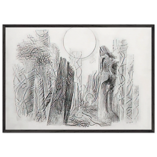 Petrified Forest - Max Ernst 70x100 cm / 28x40 inches Framed Art Print – Black Wooden Frame