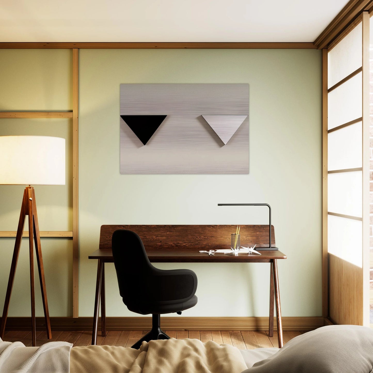 Mirror Object - 1973 - Blinky Palermo Brushed Aluminum Print - 70x100 cm / 28x40 inches | Blinky Palermo Aluminum Print | Blinky Palermo Prints