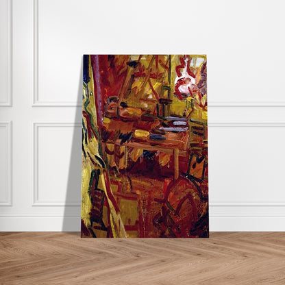 IN THE STUDIO - Frank Auerbach Brushed Aluminum Print - 70x100 cm / 28x40 inches | Frank Auerbach Aluminum Print | Frank Auerbach Prints